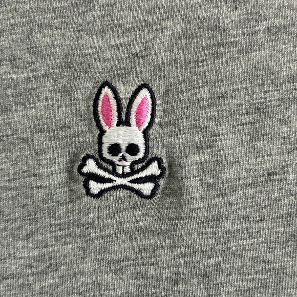 Psycho Bunny V-Neck Short Sleeve Gray T-Shirt - Picture 3 of 8